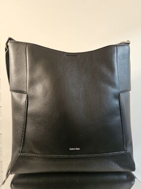 Calvin Klein Black Leather Tote Bag